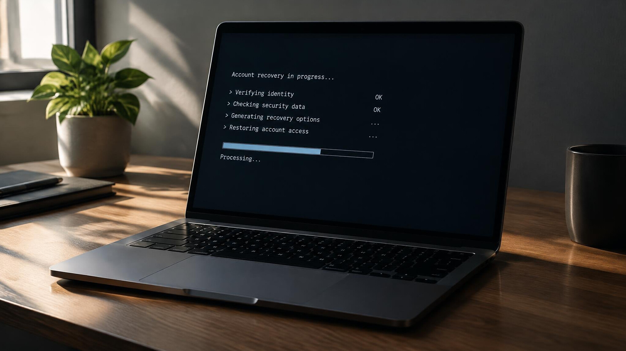 Laptop screen with code and a developer workspace